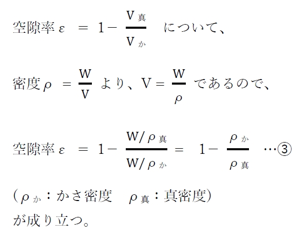 タッピング後の粉体層のかさ密度の計算 100回薬剤師国家試験問176
